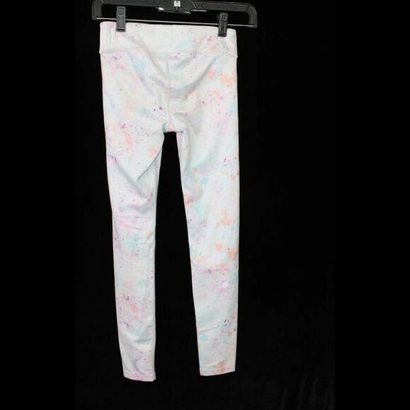 Athleta Girls paint splatter leggings Large 12 - Picture 2 of 6